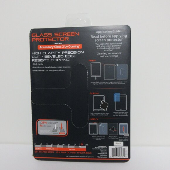 Black Web Glass Screen Protector For Ipad Mini 4 W/ Easy Alignment Tray NEW - Picture 3 of 3